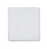 Classico Oblong White Tablecloth 66 x 140 Dimensions:  66\ x 140\
Fiber:  100% Linen
Hem:  Hand thread drawn hemstitch - Mitered corners  
Finishing:  Plain weave

Care:

Machine wash cold water on gentle cycle. Do not use bleach (bleaching may weaken fabric & cause yellowing). Do not use fabric softener. Wash dark colors separately. Do not wring. Line dry or tumble dry on low heat. Remove while still damp. Steam iron on \linen\ setting.